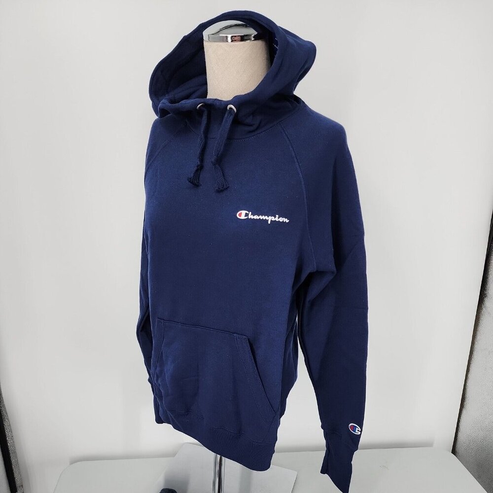 NEW Champion Womens Size XS Navy Blue Powerblend Fleece Hoodie Sweatshirt NWT